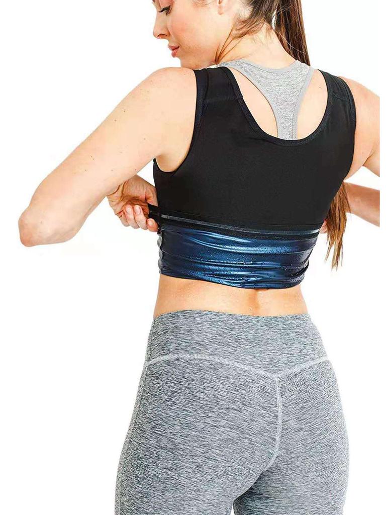 Men's and Women's Intense Sweat Body Shaper Vest for Running, Yoga, and Fitness Abdomen Control.