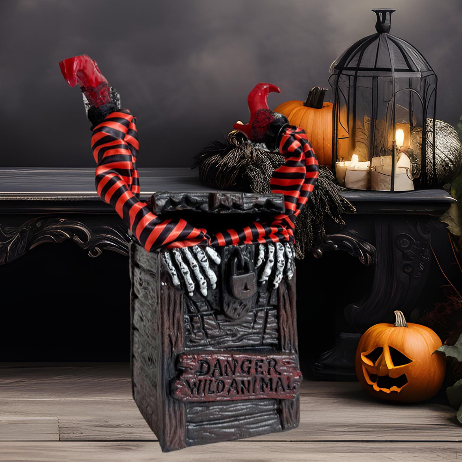 

Electric Halloween Decoration Light up Indoor Red and Motion for House Lawn Layout Outside Legs 14.5x23x37cm