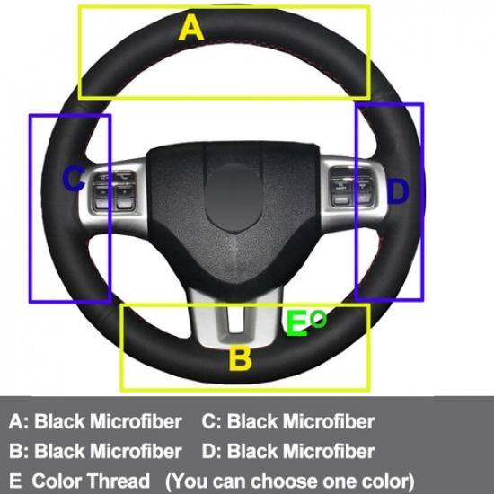 DIY Car Steering Wheel Cover For Dodge Journey Jcuv Avenger Charger Durango