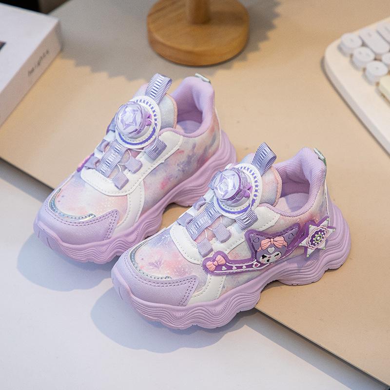 New Style Sports Shoes - Girls' Shoes with Rotating Buttons - Running Shoes