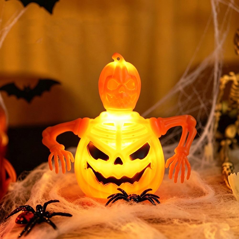 Skull Ghoast Pumpkin Electronic Candle Multicolor Spider Light Halloween Decoration Light  Gift