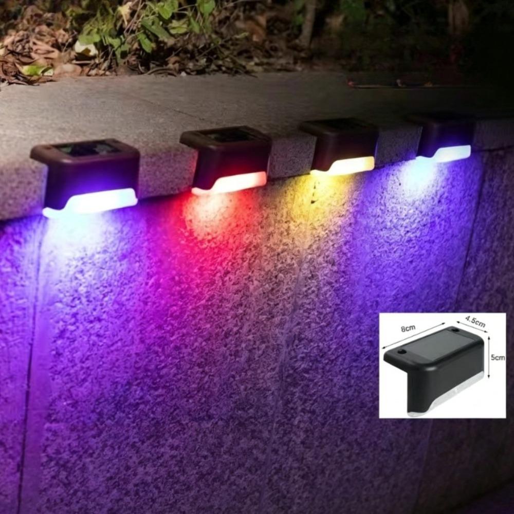 1/4/8 Stück Solare Terrassenleuchten Außen Wasserdichte LED Zaunlichter Stufen Garten Dekorationslampe für Terrasse Treppen Geländer Weg