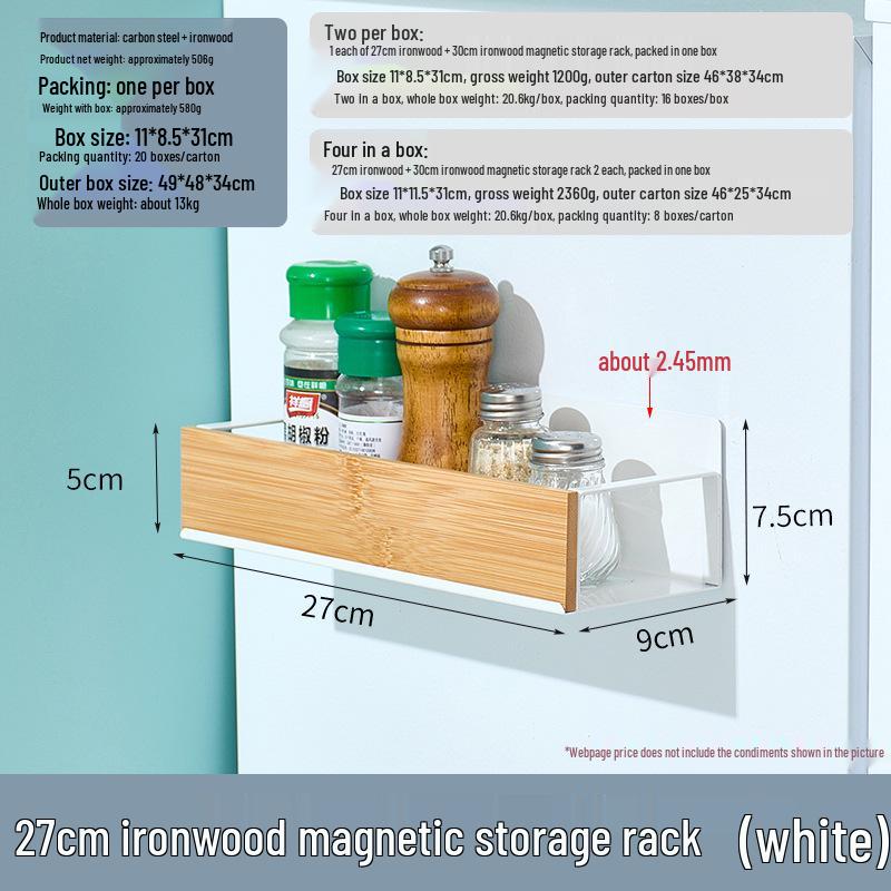 Magnetic Kitchen Storage Rack: Multi-Layer Shelf & No-Punch Cling Film Holder