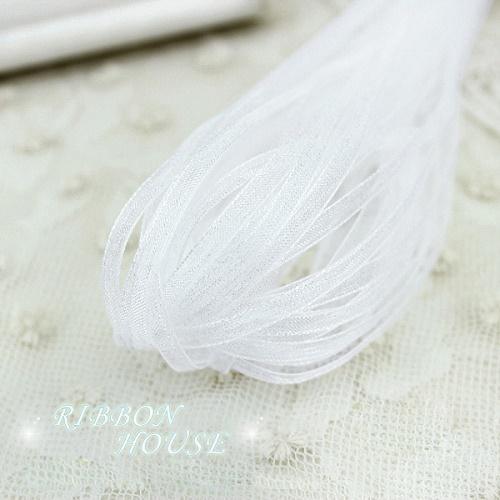 

(40 meters/lot) 1/8 (3mm) White Organza ribbons Wholesale gift wrapping Christmas ribbons белый