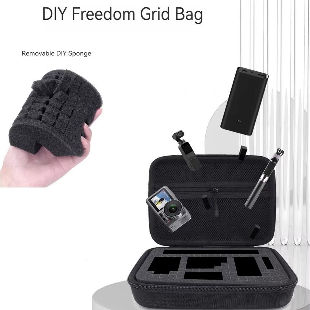 Shockproof Sports Camera Carrying Case Free Compartment DIY Travel Storage Bag DIY Storage