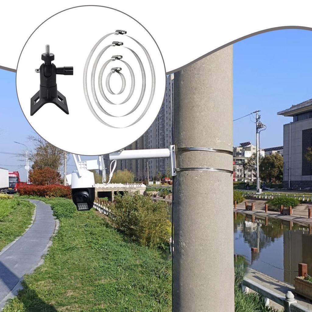 Camera Mount Pipe Mounting Bracket Clamp Easy Installation Adjustable Professional Sturdy