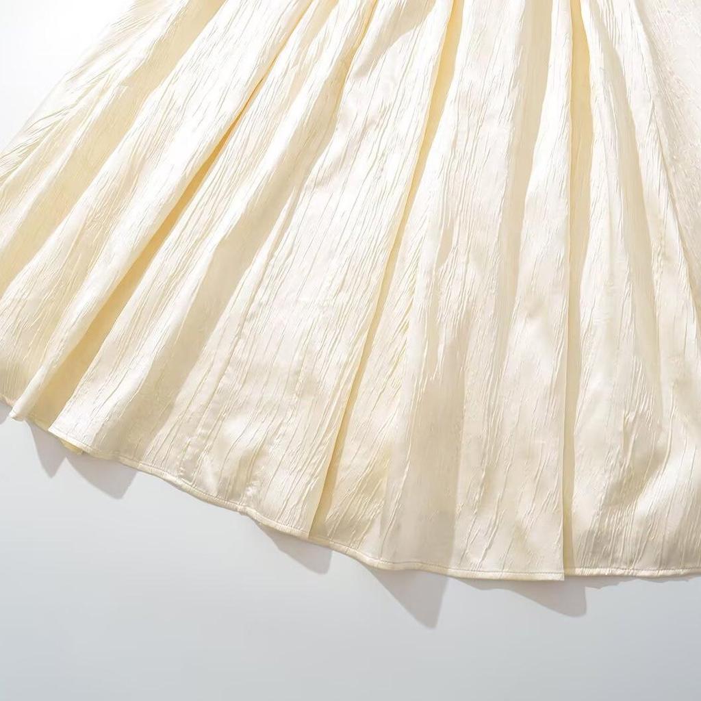 Spring 2025 Women's European & American Style Slim Textured Bodycon Midi Dress