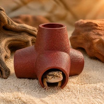 3D Printed Reptile Tunnel Shelter Plastic Lizard Hideaway Cave Landscape Decoration  For Reptiles