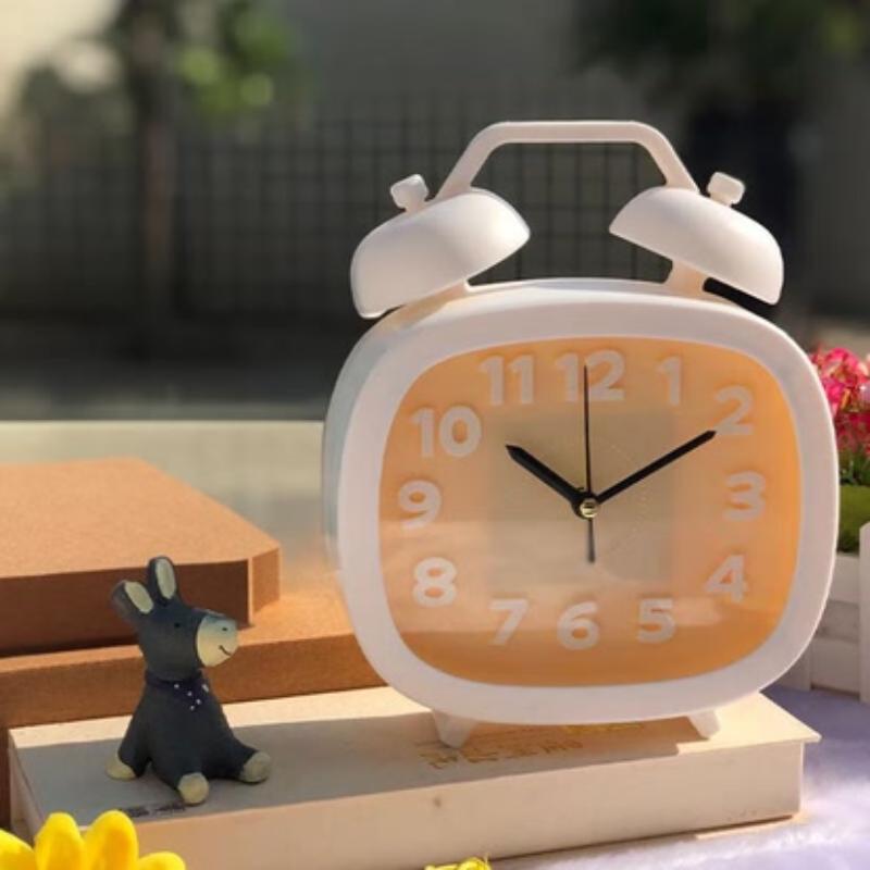 

Сверхтихий Милый Настольный Будильник для Детей Мальчиков Девочек, Красный/Желтый/Белый/Зеленый/Розовый белый