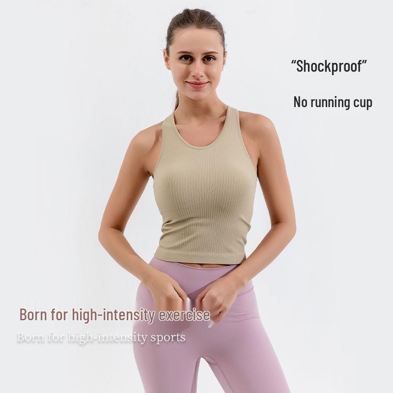 

Женский ударопрочный летний нюдовый спортивный бюстгальтер с подушечками для бега, фитнеса, пилатеса и йоги S/4 Under 100 lbs