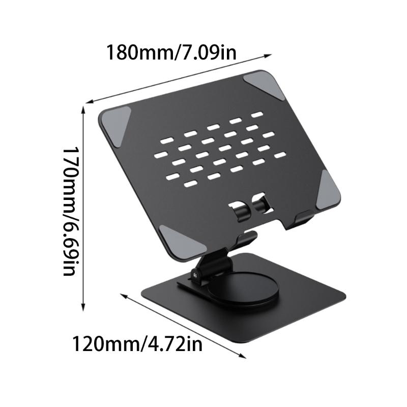 Aluminum Adjustable Tablet Stand Holder with 360 Rotating Base for Drawing Video Conferencing Watching Movie Accessories