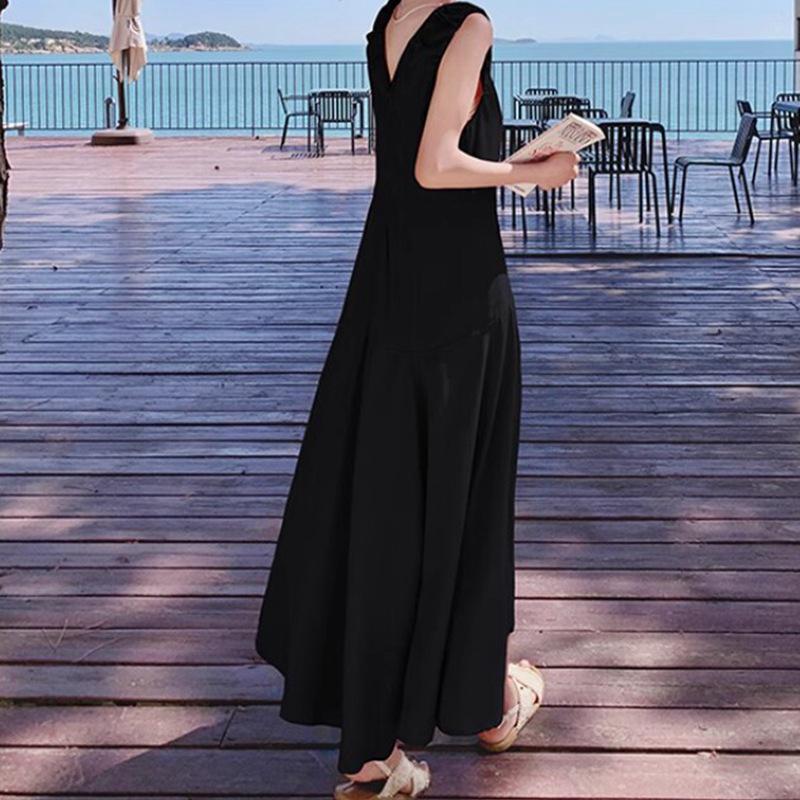 Elegant Pink Sleeveless V-Neck Summer Dress for Women - 2026 Collection