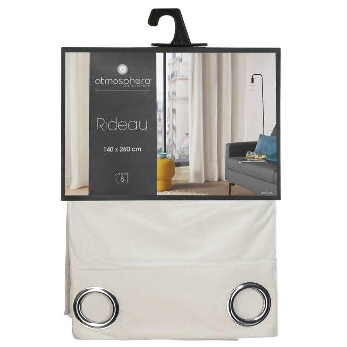 Curtain "Lilou" Ivory White 140x260cm - Atmosphera Interior Designer