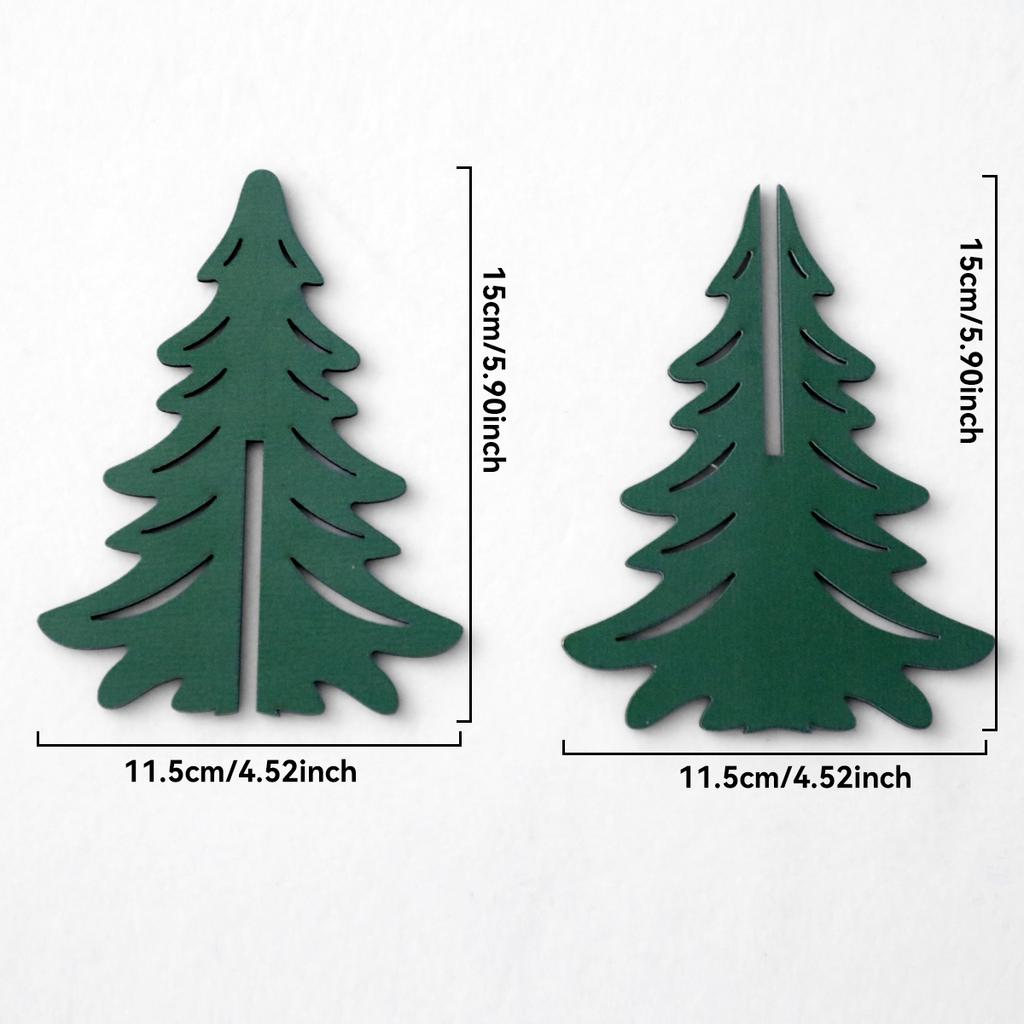 1pc Christmas Tabletop Decor Green Pine Trees Ornaments Bedroom Living Room Desktop Decorations for Home, Window Sill & Mantel