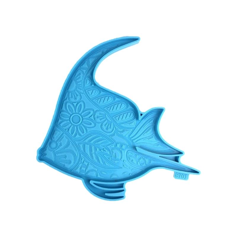 Stereo Wandbehang Silikonform Valentinstag Seepferdchen Delfin Dekoform DIY Desktop-Ornamente Anhänger Epoxidharzform