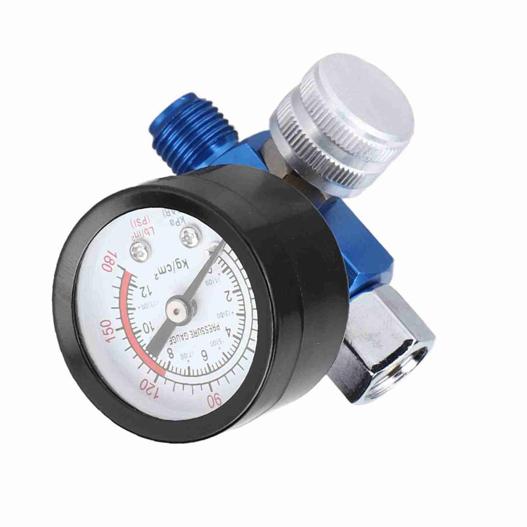 Air Pressure Regulator Gauge Aluminium Alloy Adjustable Spray Gun Air Tool G1 4