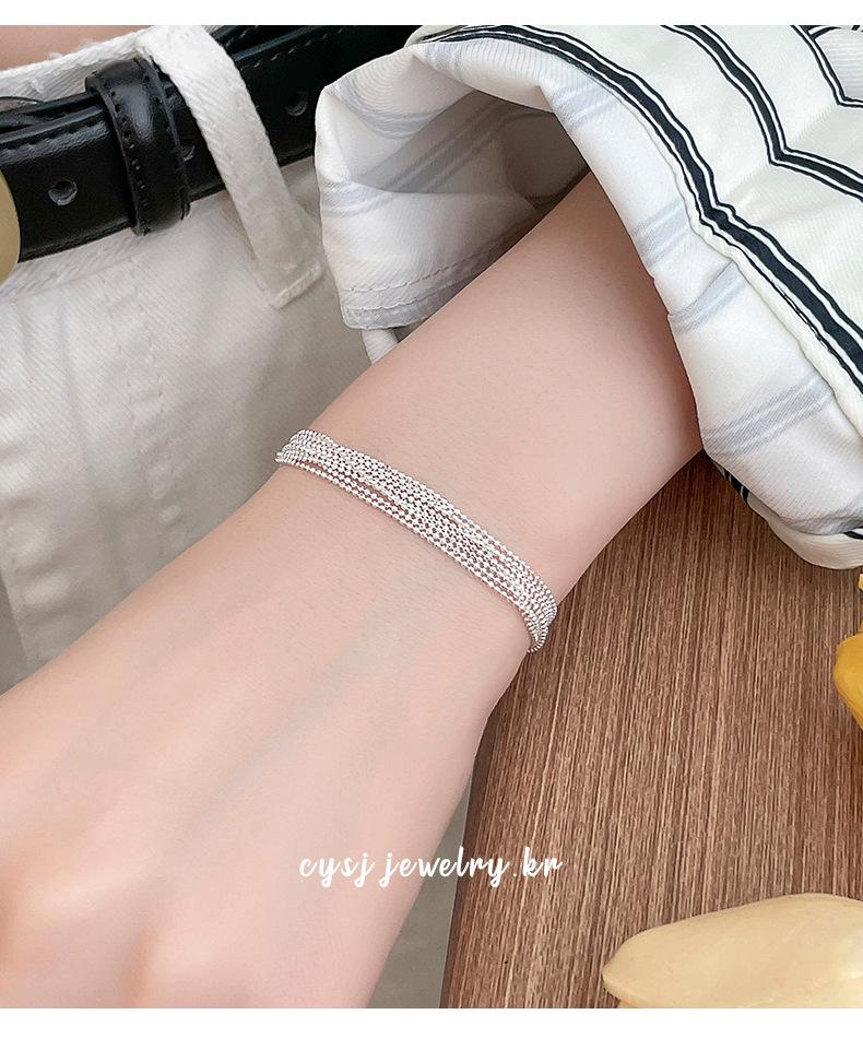 Cui Yan S925 Sterling Silver Waterfall Bracelet - Korean Style Light Luxury Gift for Women and Best Friends