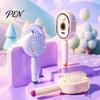 Hydrating Hair Brush Electric Spray Air Cushion Massage Comb, Rechargeable Steam Frizz Control with Water Mist, Self-Cleaning Anti-Tangle Anti-Frizz