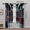 2pcs, Curtains Digital Printed Garage Tools Workshop Versatile 100% Polyester (without Rod) Holiday Ldeal for Living Room and