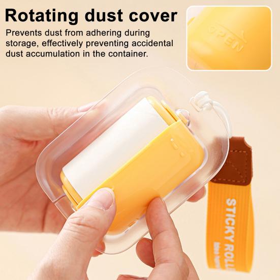 Mini Lint Roller Compact Size Lightweight Portable Lint Remover with Adhesive Tape Lanyard Design Foldable Pet Hair Cleaner