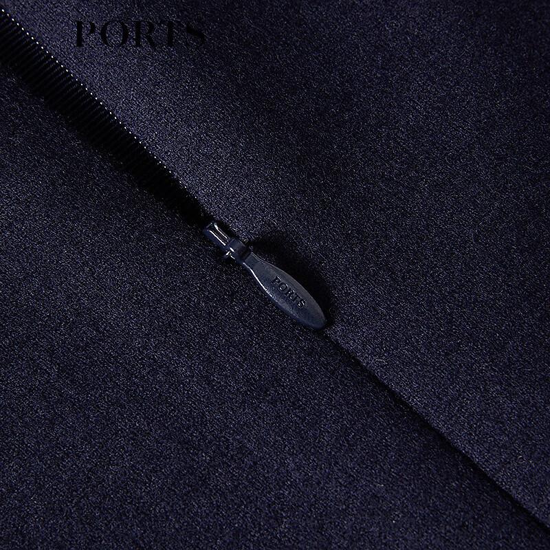 Ports Women's Elegant Navy Wool Knit Dress