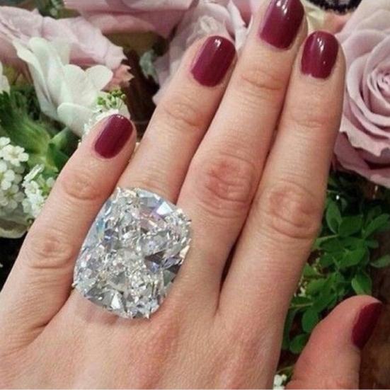 Large Cubic Zirconia Square Luxury Women Finger Ring Proposal Wedding Jewelry
