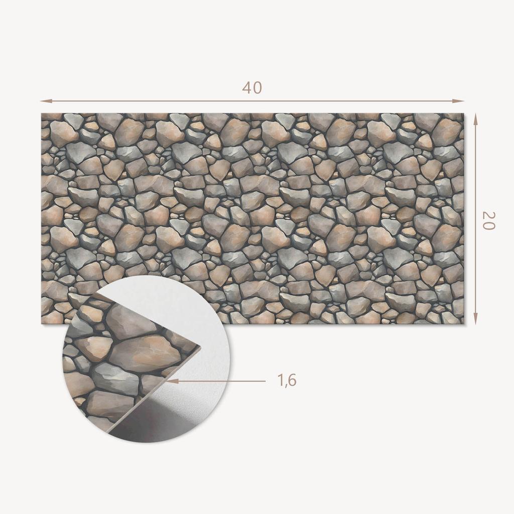 Ścienne Kafelki Pcv Samoprzylepne Wzór Kamienistej Tekstury 10X40X20 Cm