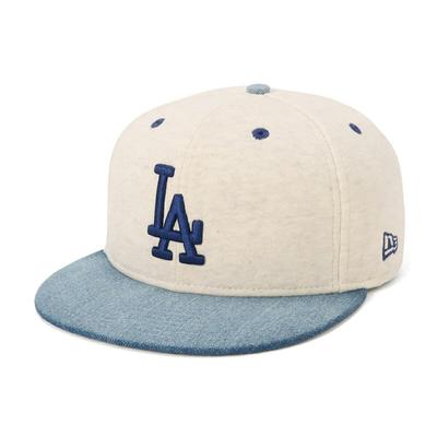 59FIFTY MLB LA Size 7 5950 OATMEAL LOSDOD OAT NER36C1460 Two-Tone Oatmeal/Denim Cap, 3/8, WDNM, 14388838,