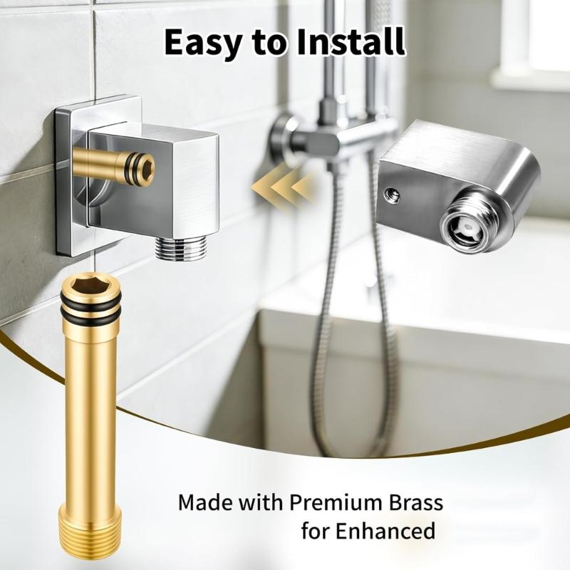 Metal Shower Elbow Water Supply Adapters Pipe Extension Link Suitable for K-98350 for Secure Installation & No Leaks