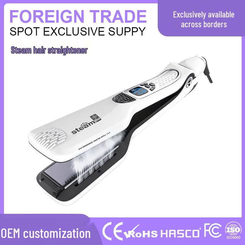 

Multifunctional Steam & Spray Hair Straightener: Dual-use for Curling & Straightening, Minimizes Hair Damage with Negative Ions EU Standard чорний
