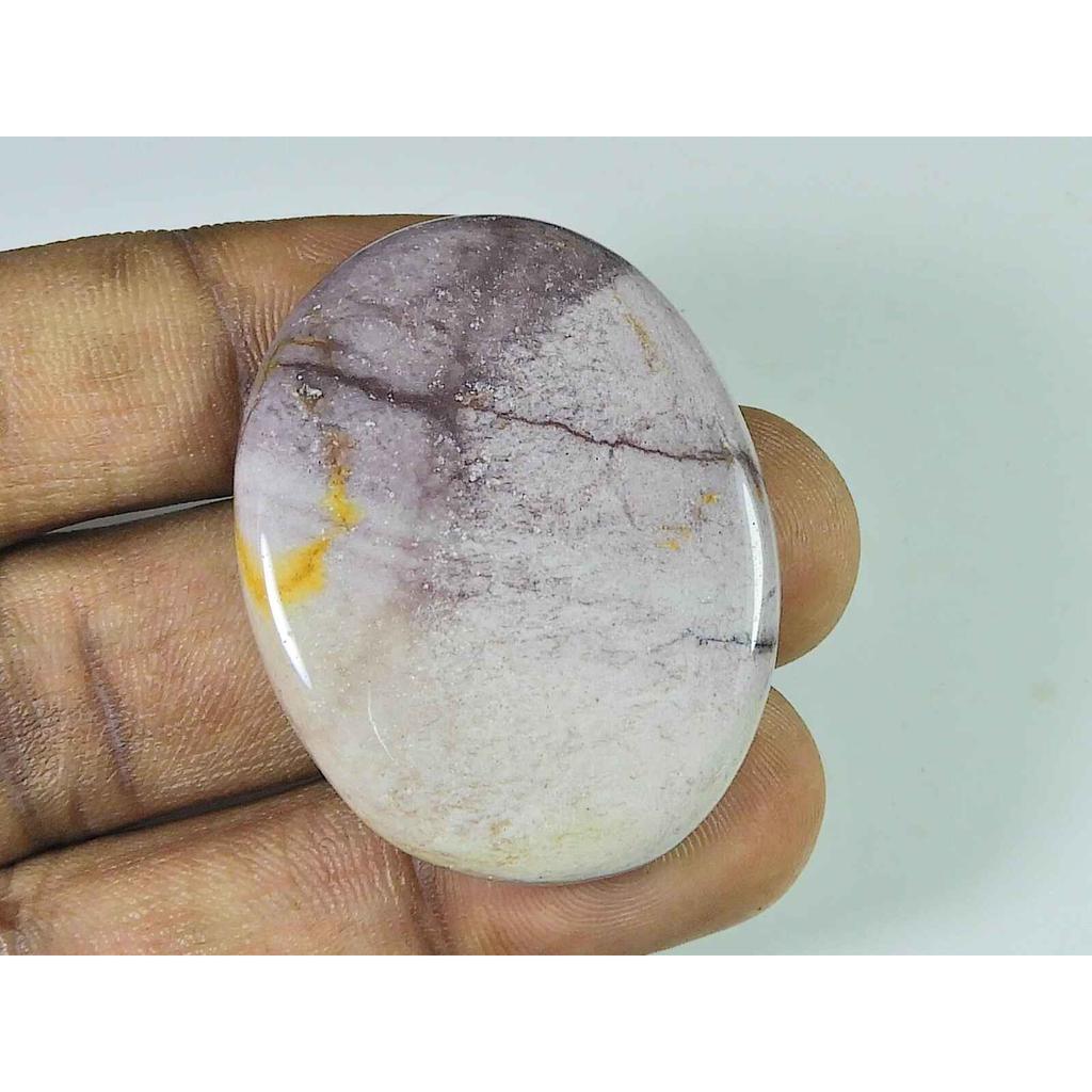 32X41X06MM Natural Mookite Jasper Oval Shape Cabochon Loose Gemstone 73Cts. SK-4447