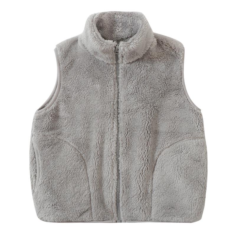 Men's and Women's Parent-Child Fleece Vests - Thick, Warm, Sleeveless Jackets for Autumn and Winter