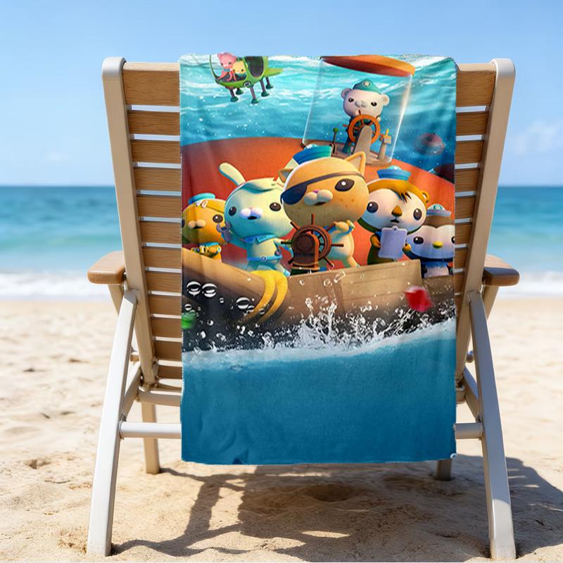 Ocean Explorers Adventure Microfiber Beach Towel, Lightweight And Quick-Dry, for Summer Travel, Beach Essential, Swimming Pool Outdoor