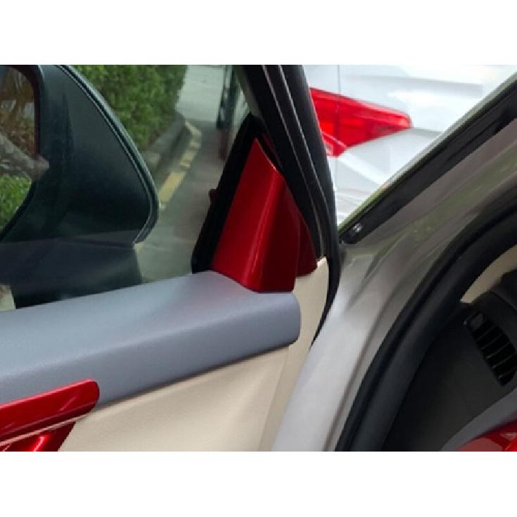 Car Front Triangle A Pillar Panel Trim 2* For Toyota Camry 2018- Bright Red
