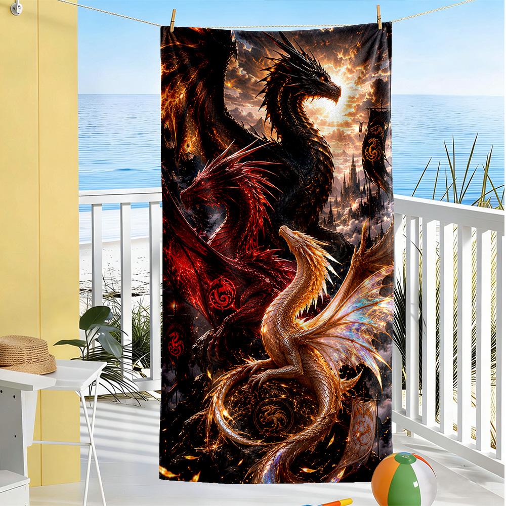Gothic Style Beach Towel Super Soft & Absorbent Comfortable Lightweight