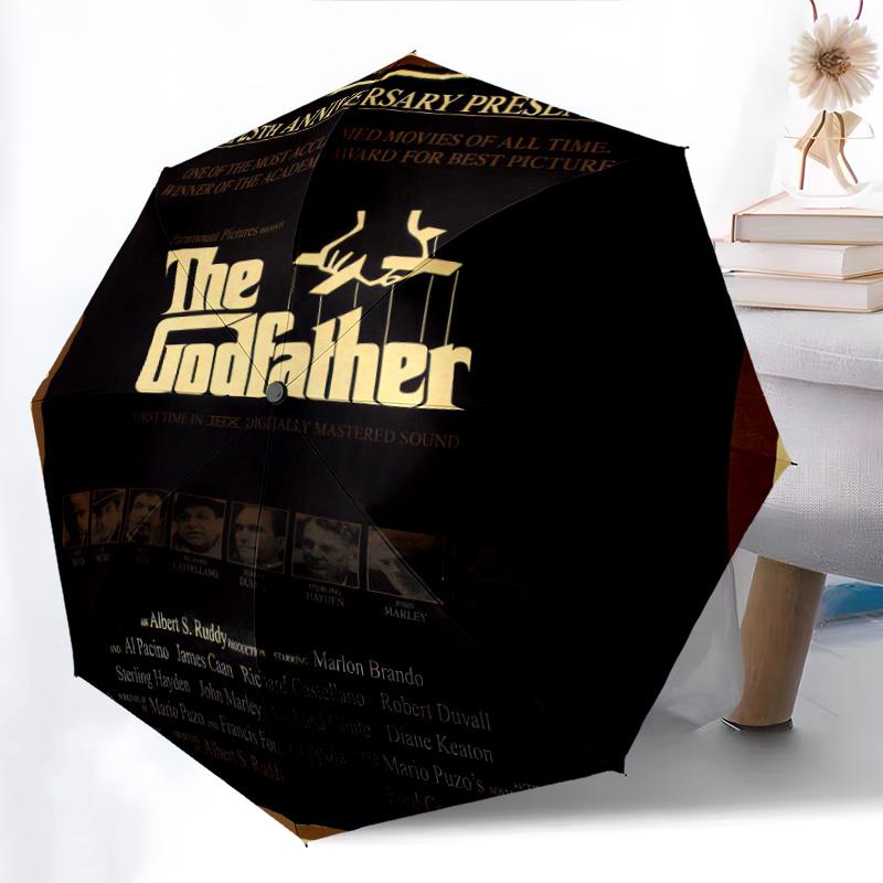 The Godfather: Legacy Power Folding umbrella travel Suitable for all seasons printing outdoor Sun umbrella