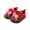 Spring 2026 Girls’ Soft Sole Walker Shoes - Non-Slip, Closed-Toe with Bow Detail