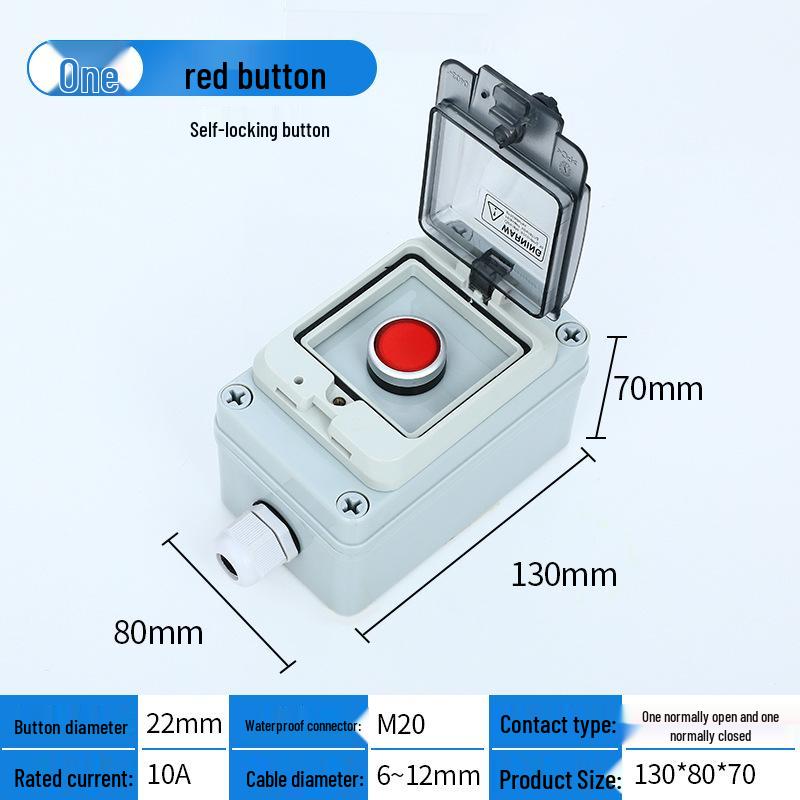 Waterproof Outdoor Emergency Stop & Control Box with Self-Reset Function