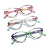 Gafas de Presbicia de Moda y Personalidad para Mujer, Lujosas Monturas Ojo de Gato, Gafas HD para Lejos con Luz Anti-Azul, Dioptrías +1.0 a +4.0