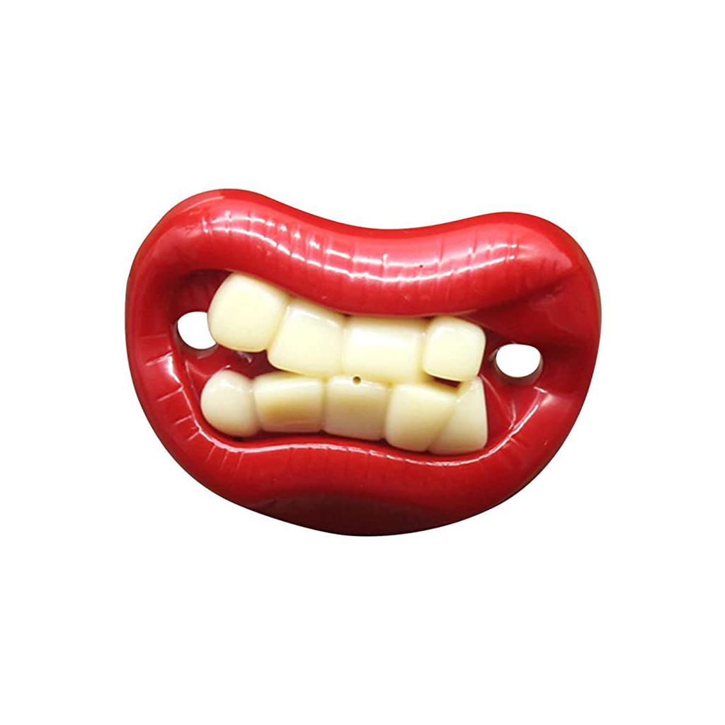 Ciuccio divertente in silicone per bambini Barba Denti Ciuccio divertente da cowboy Tycoon per bambini Ciuccio divertente, Ciuccio divertente in silicone morbido Divertenti capezzoli finti Denti Gomma - Ciuccio per denti