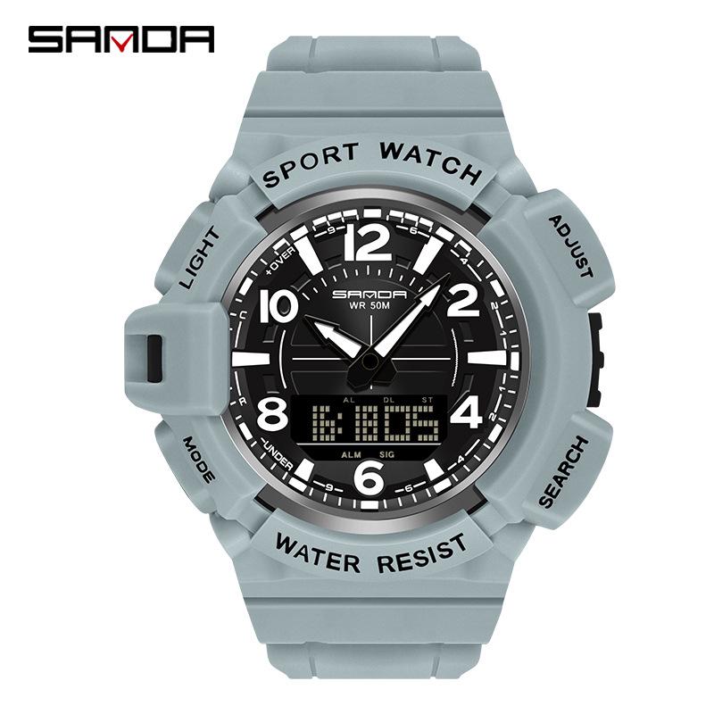 Sanda Multifunctional Luminous Sports Watch for Students – Waterproof, Electronic, Junior High School Youth Style