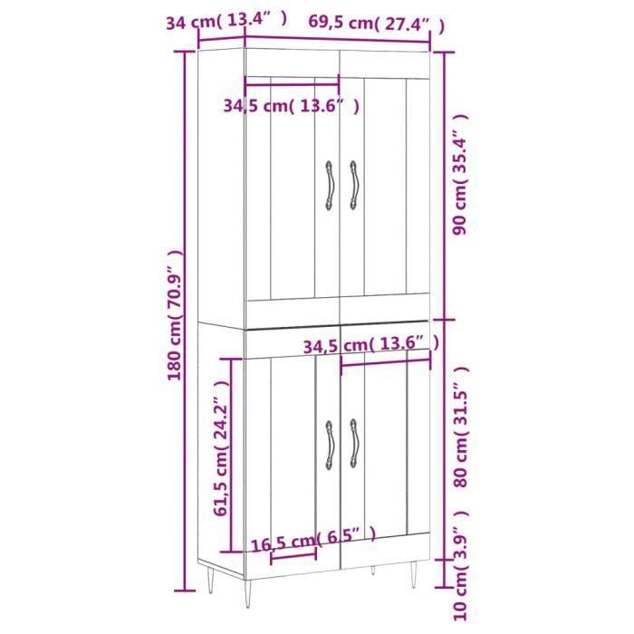 VidaXL Wall Cabinets 2 Pcs Sonoma Oak Engineered Wood 3197940
