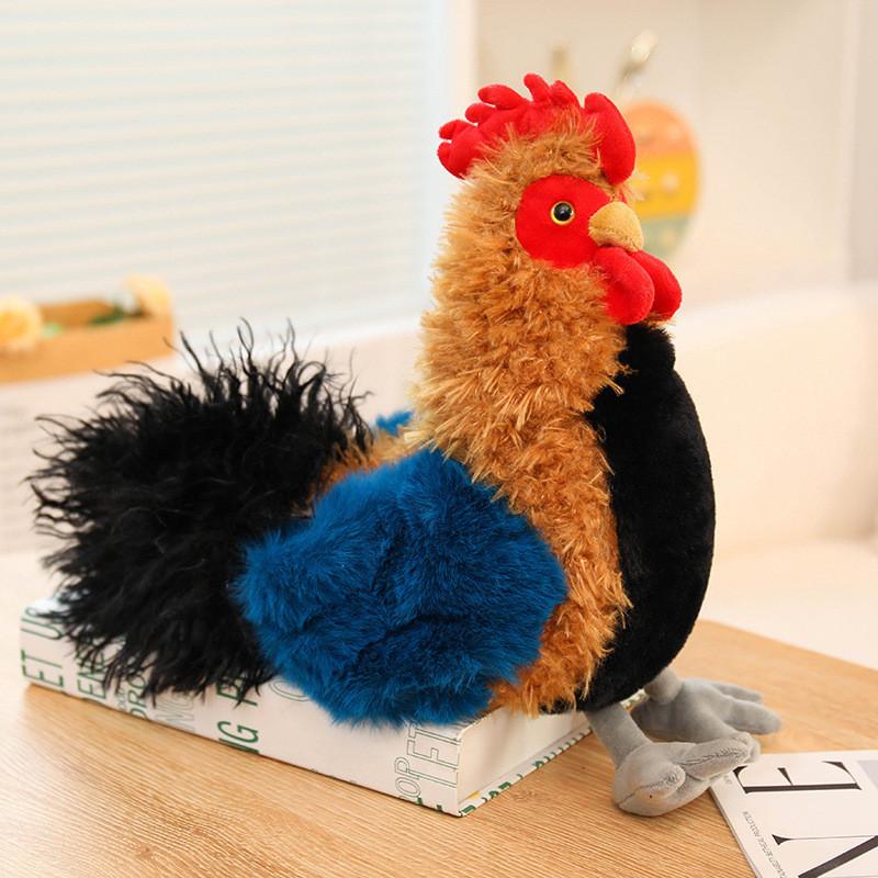 Plush Rooster Toy With Pp Cotton Filling For Childrens Gift And Collection