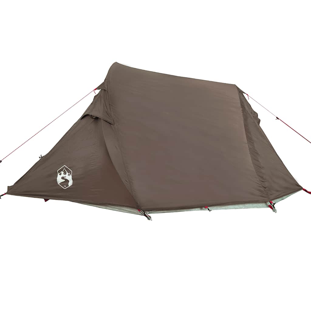 Tunnel Tent for 3 Persons Brown Waterproof