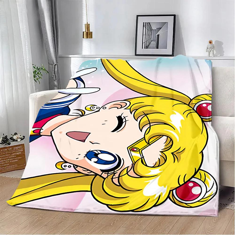 Anime Sailor Moons Printed Blanket Picnic Blankets Warm Blanket Soft and Comfortable Blanket Home Travel Birthday Gift