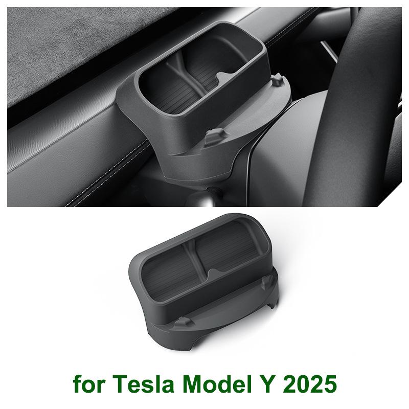 For New Tesla Model Y YL Juniper 2025 Model 3 Highland 2024 Steering Wheel Silicone SunGlasses Case Mobile Phone Holder Storage