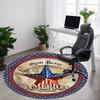 1pc Patriotic Decorations Chair Carpet for Office, Non-slip, Soft and Durable Leisure Rug, Perfect for Office, Living Room Yy251103158