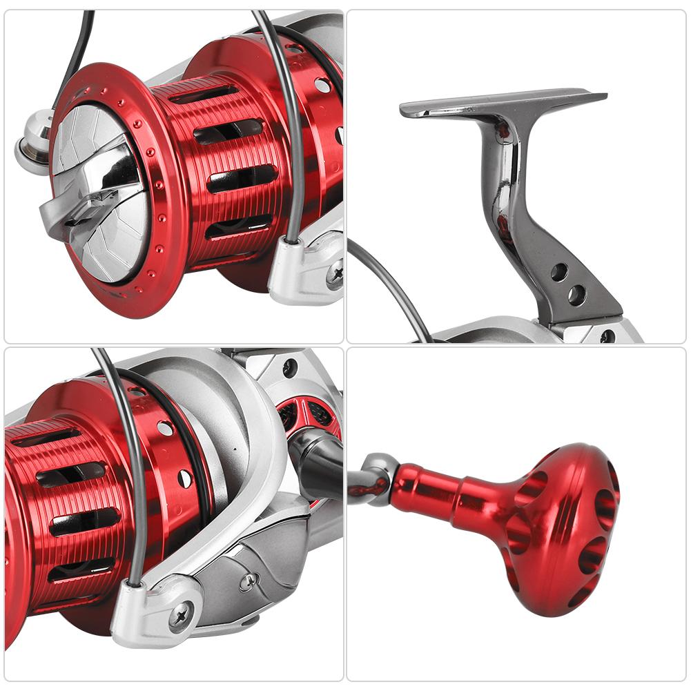 Large Metal Light Line Cup Sea Pole Spinning Reel Wheel with 18 Shaft Folded HandleTS8000