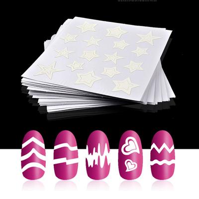 24 Stück gemischte Designs Wasser Nagelsticker Abziehbilder Transfer Spitze Wasserzeichen Stern Linie Herz Malerei Slider Maniküre Dekoration