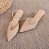 Fashion New Fashion Summer Women Pumps Woman Buckle Beige Single Shoes Square Heels Comfortable Dress Party Shoes